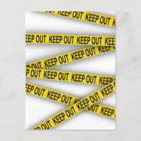 Keep out stay away do not cross police tape 3d
