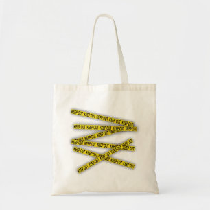 Keep out stay away do not cross police tape 3d tote bag
