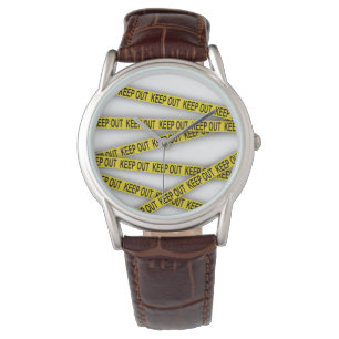 Keep out stay away do not cross police tape 3d watch