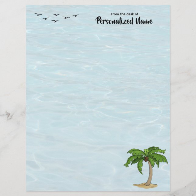 Keep Palm Unlined Letterhead (Front)
