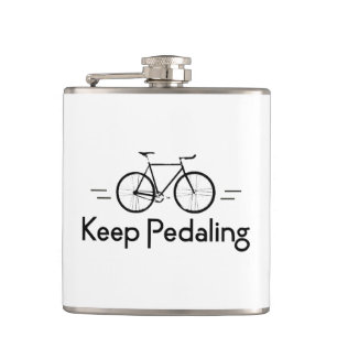 Keep Pedaling Bikes Hip Flask