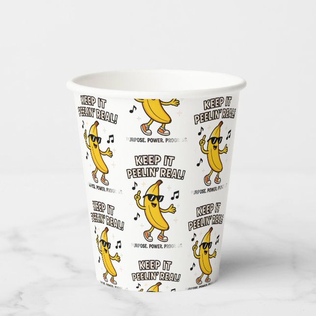 Keep Peelin  Cloth Napkin Paper Cups (Front)