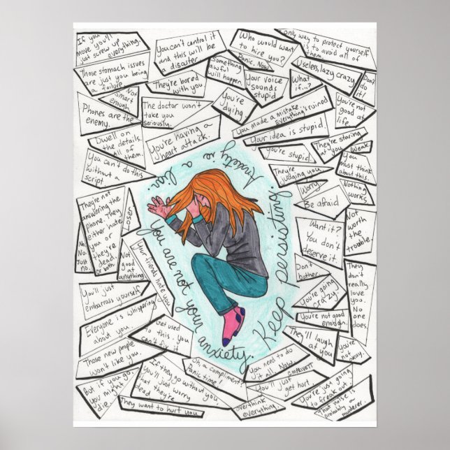 Keep Persisting (Anxiety) 18x24 Poster (Front)
