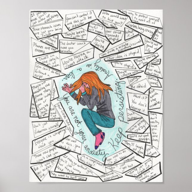 Keep Persisting (Anxiety) 8.5x11 Poster (Front)