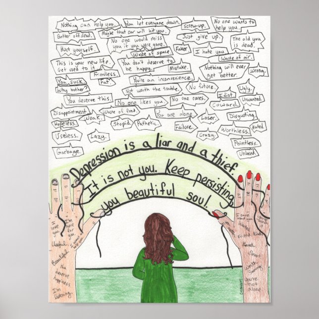 Keep Persisting (Depression) 8.5x11 Poster (Front)