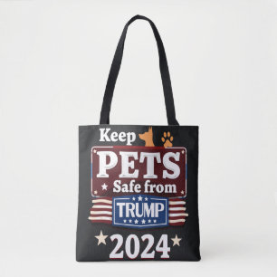 Keep Pets Safe From Trump 2024for Pet Lovers Tote Bag