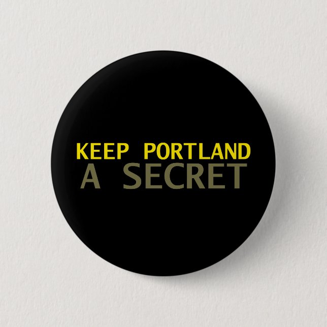 Keep Portland A Secret 6 Cm Round Badge (Front)