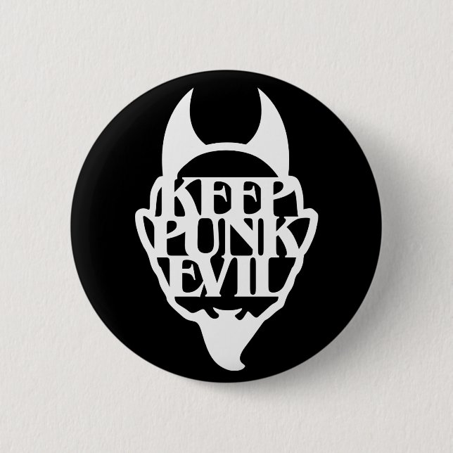 Keep Punk Evil 6 Cm Round Badge (Front)