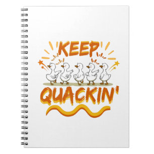 Keep Quackin' (Dancing) Funny Duck Pun Notebook