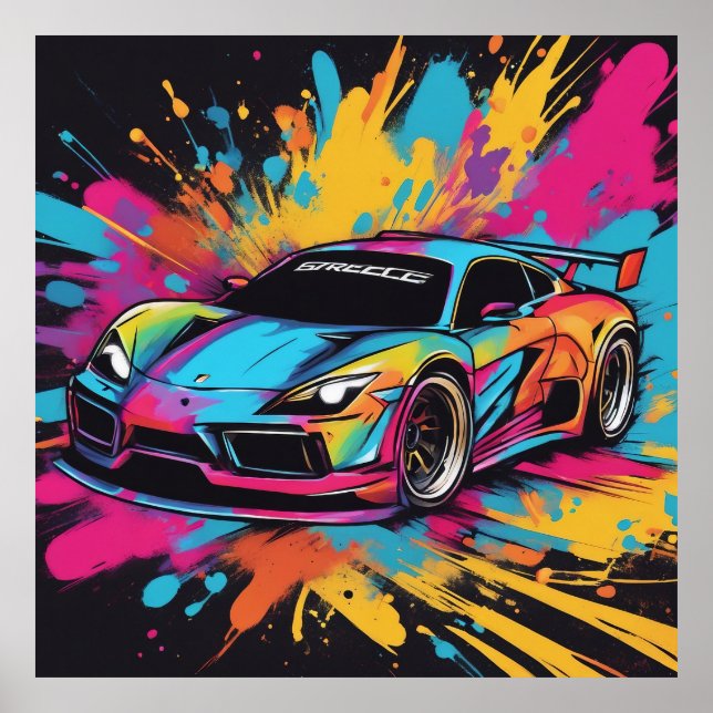Keep Race Car  or design your own  Poster (Front)