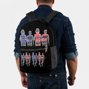 Keep Running All over print backpack