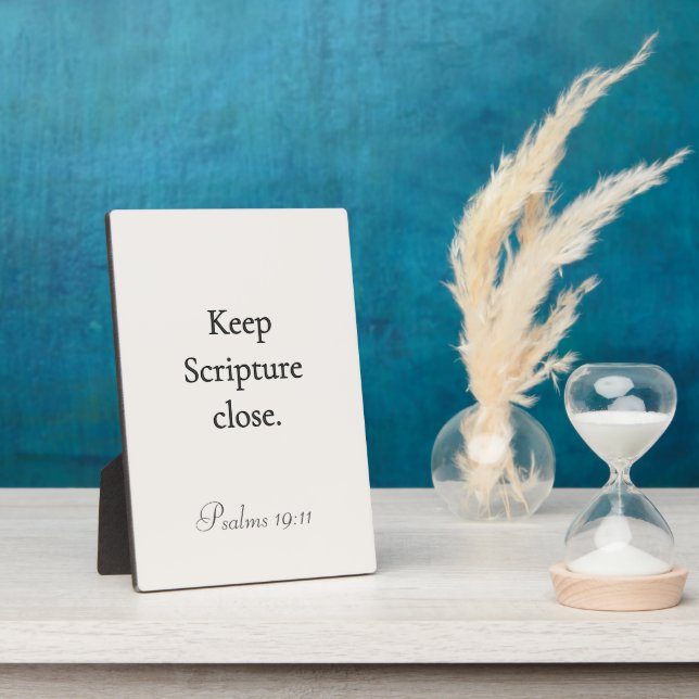 Keep Scripture Close — Faith‑Friendly Plaque  (Side)
