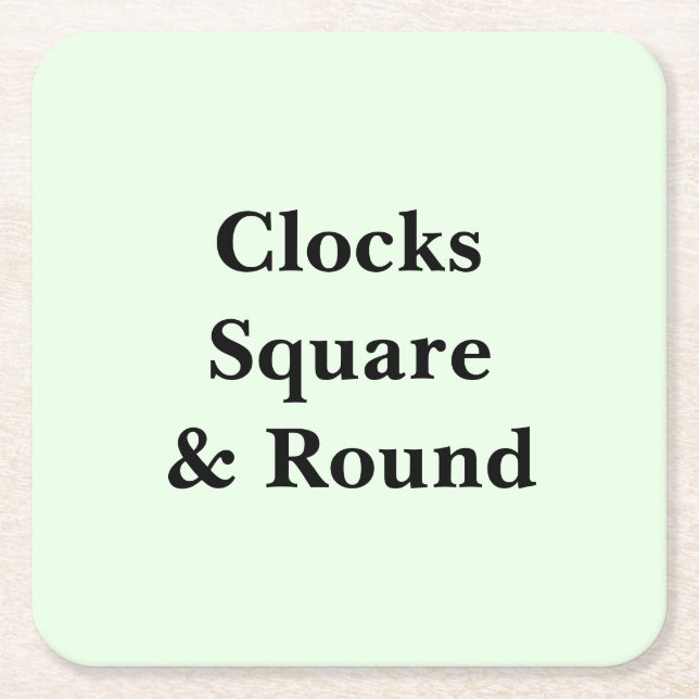 Keep Scrolling to See These Photo Wall Clocks  Square Paper Coaster (Front)