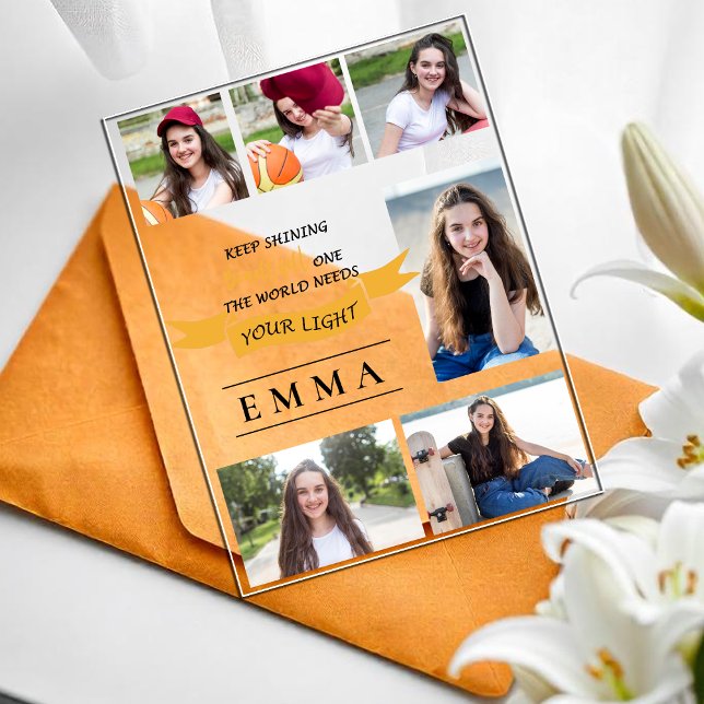 Keep Shining Acrylic Multi Photo Grad Announcement (Keep Shining Acrylic Multi Photo Grad Announcement)