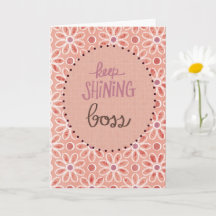 Keep Shining Boss Peach & Mauve Floral Boss's Day