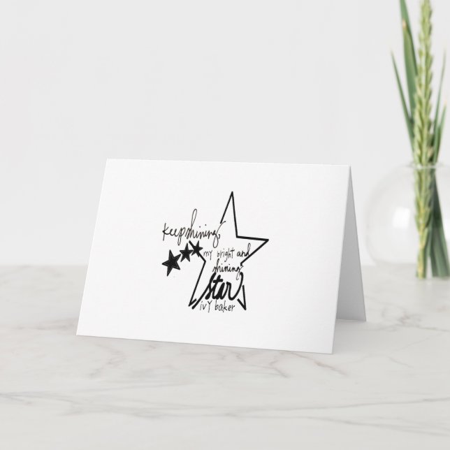 keep shining my bright and shining star card (Front)