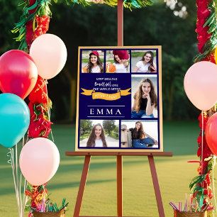 Keep Shining Quote Multi Photo Graduation Photo Poster