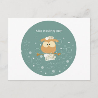 Keep showering daily! postcard