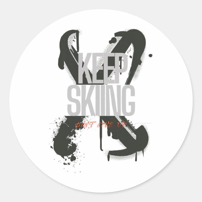 Keep Skiing  Classic Round Sticker (Front)