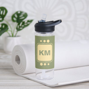 Keep smiling add initials green yellow CamelBak Water Bottle