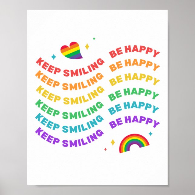 KEEP SMILING BE HAPPY TODAY POSTER (Front)