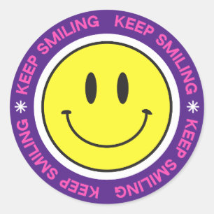 Keep Smiling Classic Round Sticker