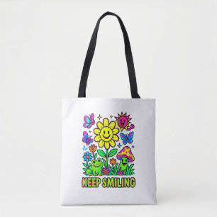 Keep Smiling Cute Garden Tote Bag