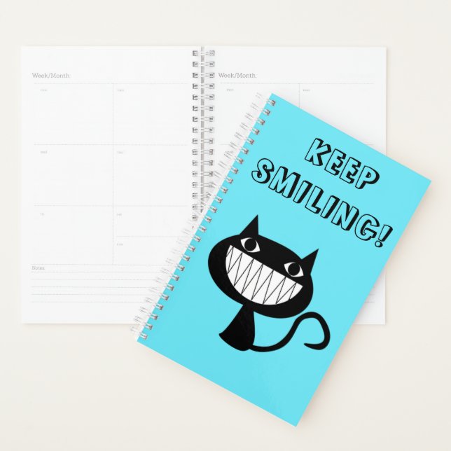 "KEEP SMILING" Funny Comical Cat Planner (Display)