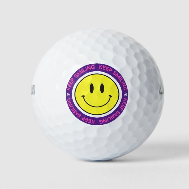 Keep Smiling Golf Balls (Front)