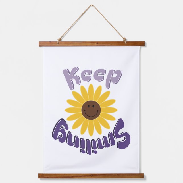 Keep smiling  hanging tapestry (Front)