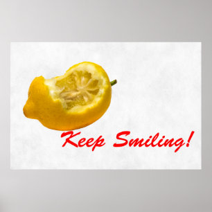 Keep Smiling! Lemon composition Poster