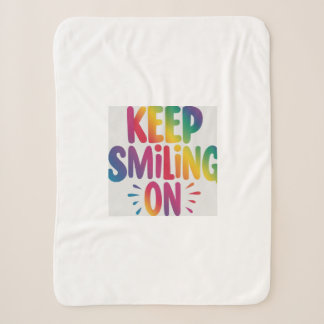 keep smiling on sherpa blanket