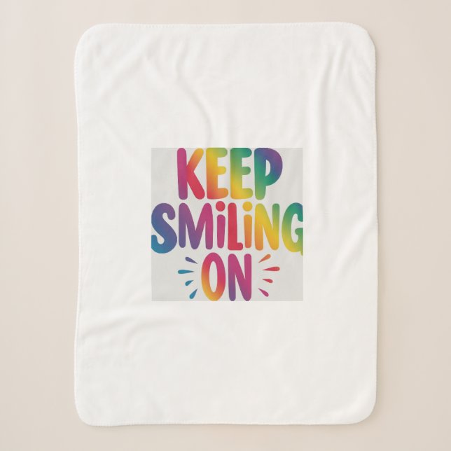 keep smiling on sherpa blanket (Front)