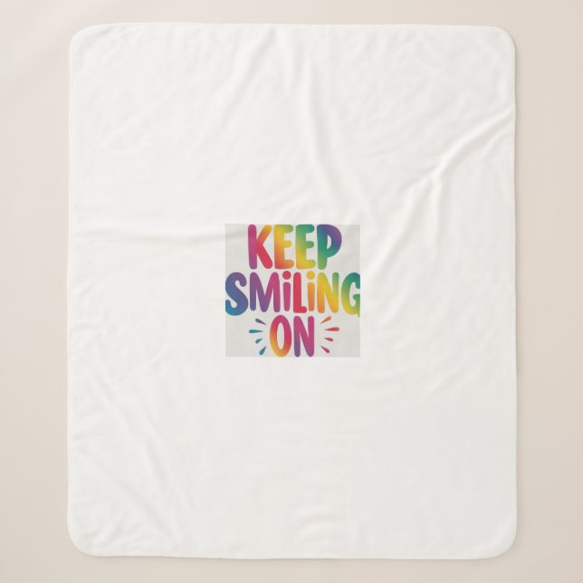 keep smiling on sherpa blanket (Front)