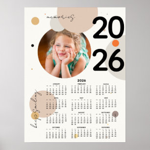 Keep Smiling Photo Calendar 2026 Poster 18x24