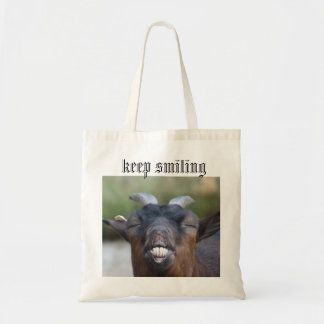 keep smiling tote bag