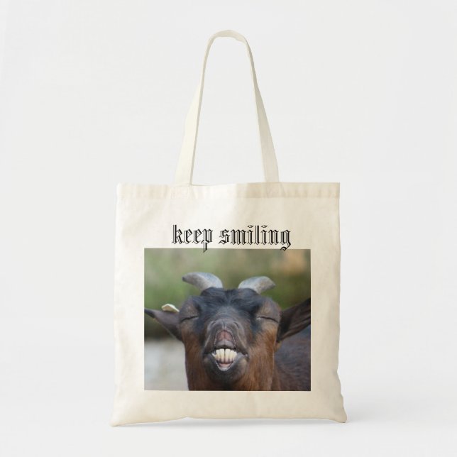 keep smiling tote bag (Front)