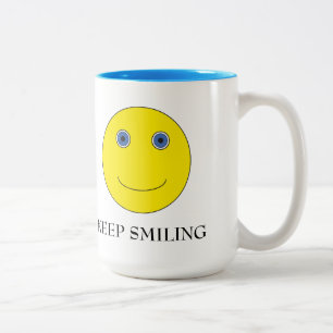 Keep Smiling Two-Tone Coffee Mug