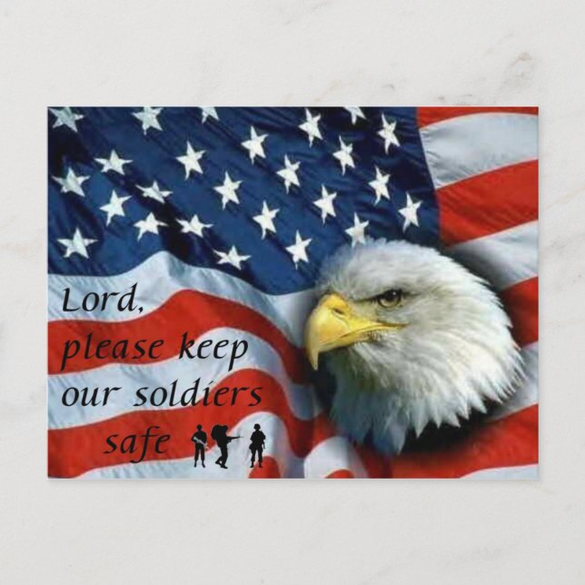 Keep Soldier Safe Postcard (Front)