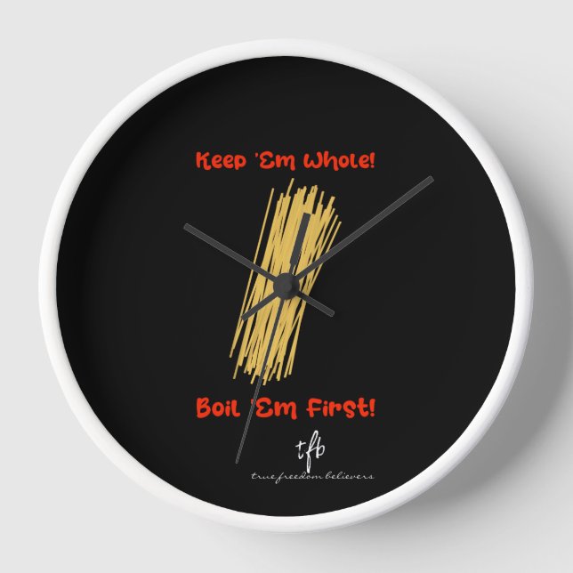 Keep Spaghetti Whole and Boil First Clock (Front)