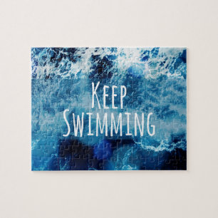 Keep Swimming Ocean Motivational Jigsaw Puzzle