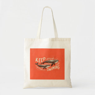 Keep Swimming Whales Tote Bag