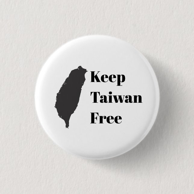 Keep Taiwan Free 3 Cm Round Badge (Front)