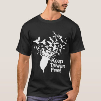 Keep Taiwan Free with Peace Birds flying out T-Shi T-Shirt
