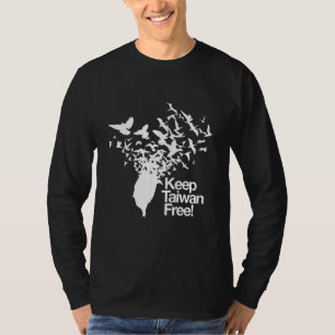 Keep Taiwan Free With Peace Birds Flying Out T-Shirt