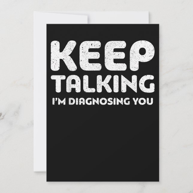 Keep Talking I'm Diagnosing You SLP Shirt SLPA Spe Save The Date (Front)
