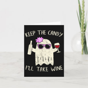 Keep The Candy Fun Halloween Ghost Costume Women  Card