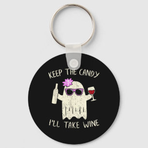 Keep The Candy Fun Halloween Ghost Costume Women  Key Ring
