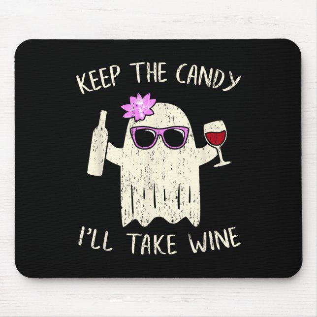 Keep The Candy Fun Halloween Ghost Costume Women  Mouse Pad (Front)