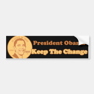 Keep the change bumper sticker